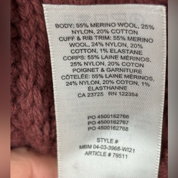 ARITZIA Wilfred Diderot Cardigan Sweater Women’s Brown Size 2XL Boho Slouchy - Picture 9 of 10